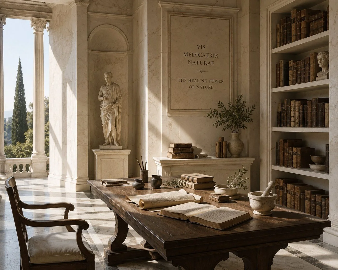 Private classical study and library for Vitalistic Naturopathy