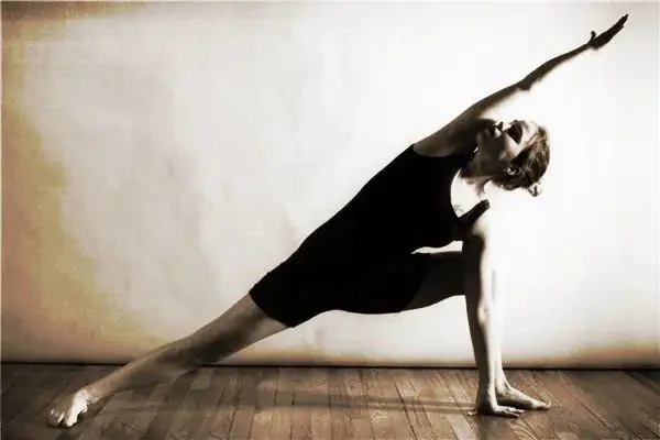 Yoga practitioner in side-angle pose